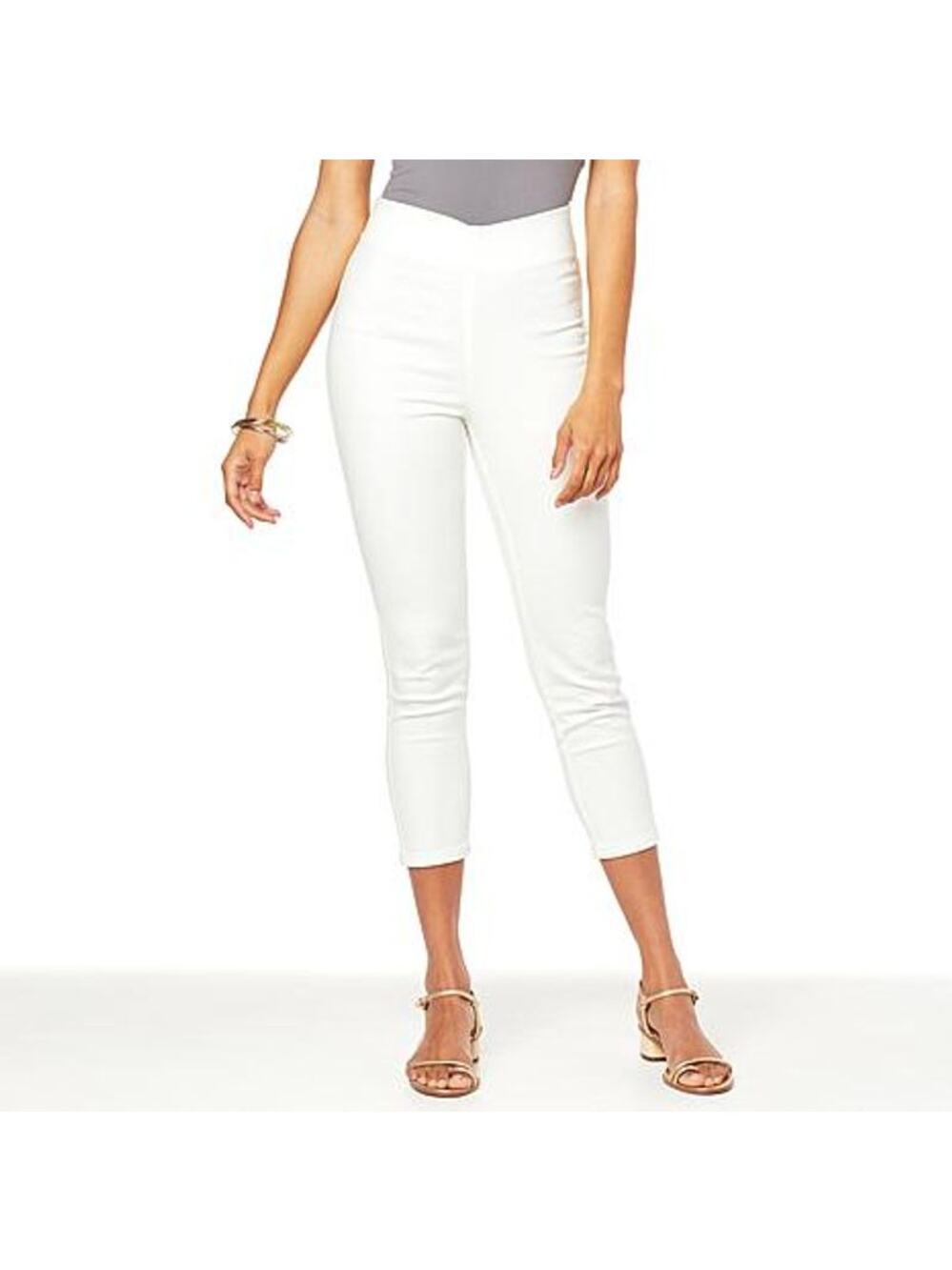 G by Giuliana Retro Slim Crop Pant with Hide-and-Chic Waistband Size 8P NWT